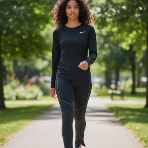 Nike Women’s Black Performance Set with White Accents